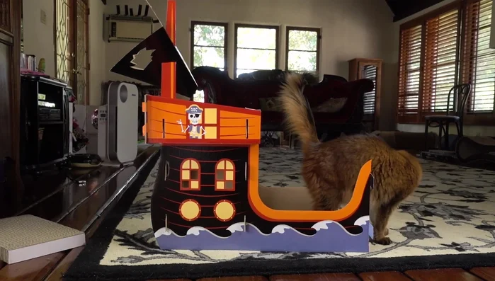 Assemble the front part of the pirate ship.