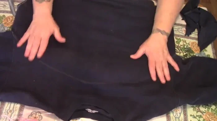 Take a few stitches to hold the bottom closed temporarily.