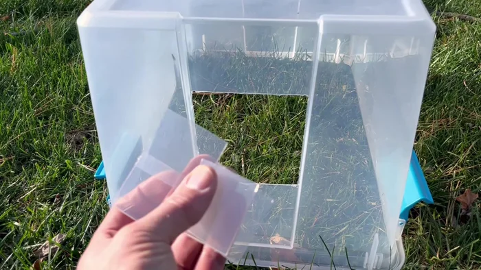 Prepare the foam insulation: Cut the foam sheet to fit inside the tub.
