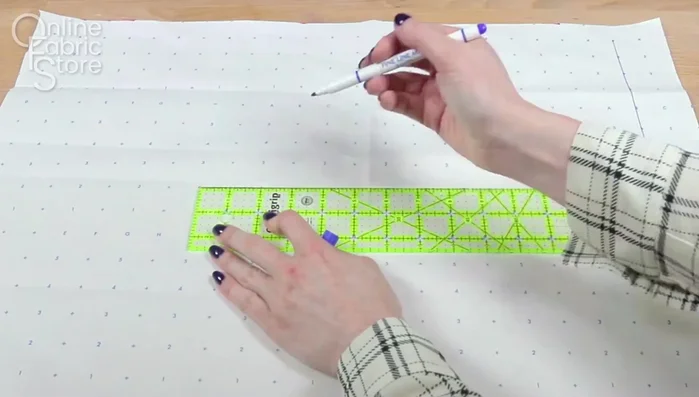 Create a template: Draw a rectangle representing the back length and side height. Mark the neck to bottom strap distance. Mark the chest height. Calculate and mark the chest circumference midpoint. Draw rectangles for the bottom and front straps using measurements. Round corners and add seam allowance.