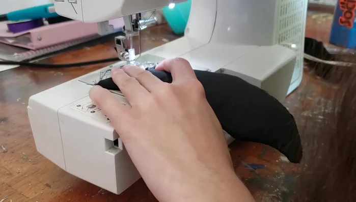 Decorative Stitching: Do decorative stitching to secure the foam and enhance the wing's appearance.