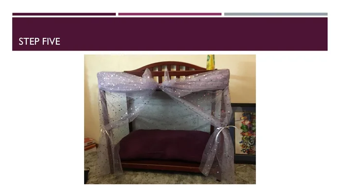 Place the pillow inside the dog bed.