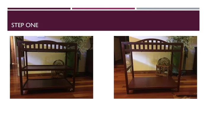 Remove the middle section of the furniture (if applicable).