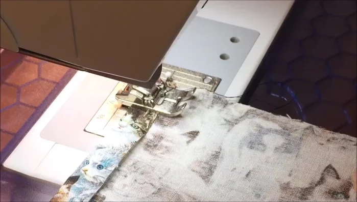 Sew the long side together using a half inch seam allowance, back tacking at the beginning and end.