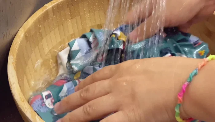 Make ribbons (optional, but recommended for rolling): Cut 3.5 inches wide by 25 inches long strips, fold, iron, and sew.