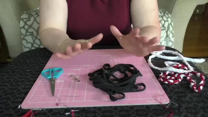 Cut off any seams to create long continuous strips.