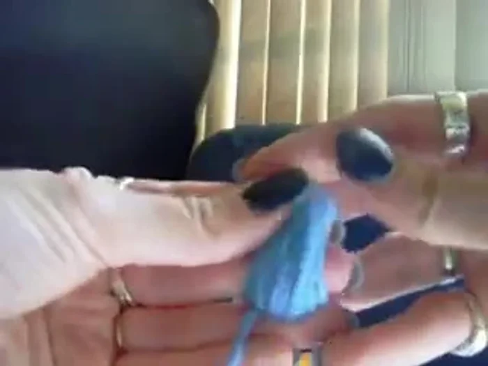 Remove the wrapped yarn from your fingers. You'll have a small wad.