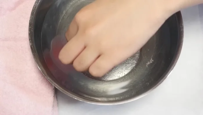 Remove the bouncy ball from the mold.