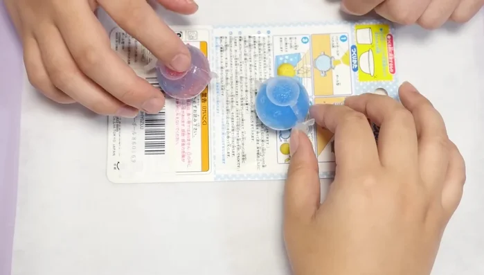 Remove the bouncy ball from the mold.