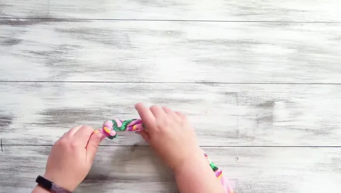 Tie a couple more knots a short distance apart.