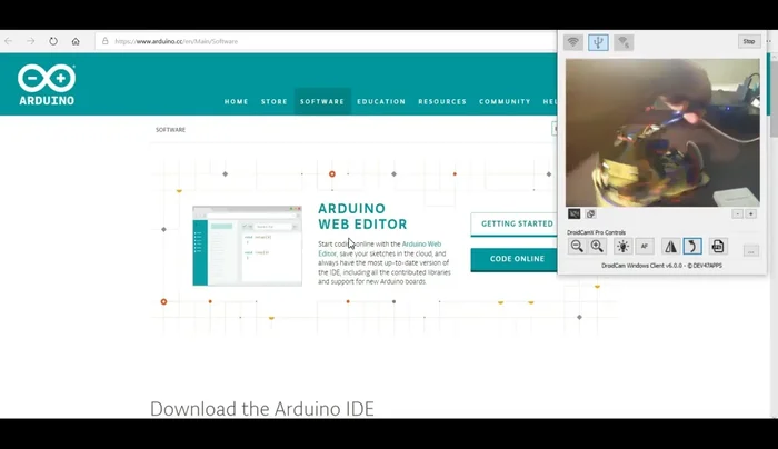 Copy the Arduino code from the video description or the provided link.