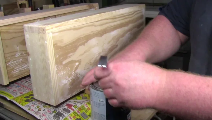 Paint the shelves white (or your preferred color).