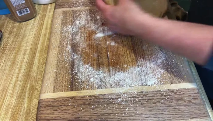 Lightly flour a surface with oat flour and roll out the dough to about ¼ inch thickness.