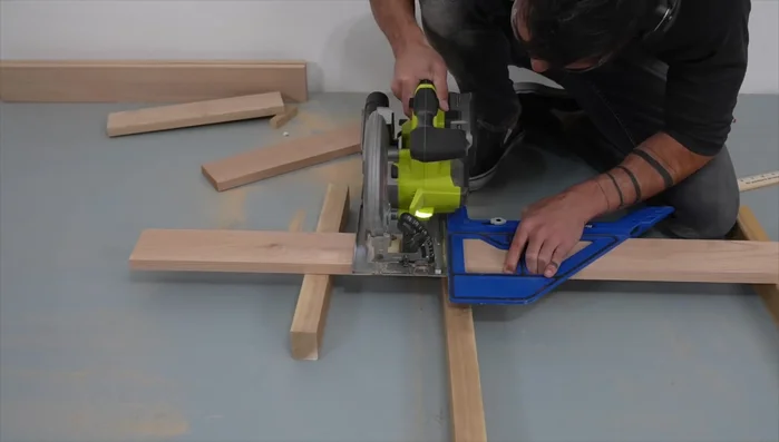 Prepare wood surfaces by removing dust and applying pre-stain wood conditioner. Sand lightly after conditioner dries.