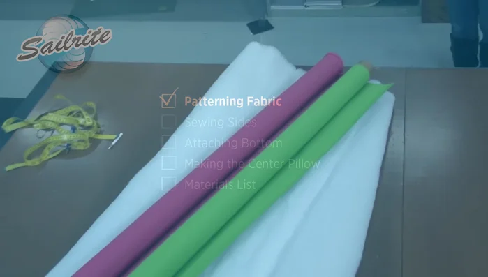 Cut the fabric using a hot knife to prevent fraying.