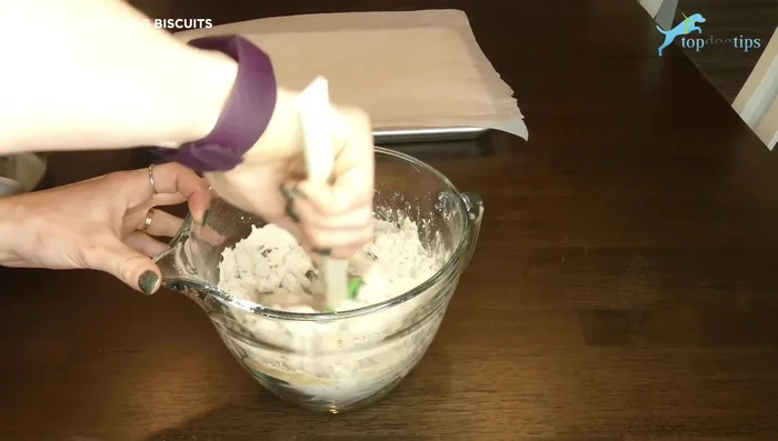 Mix all ingredients until a dry, stiff dough forms.