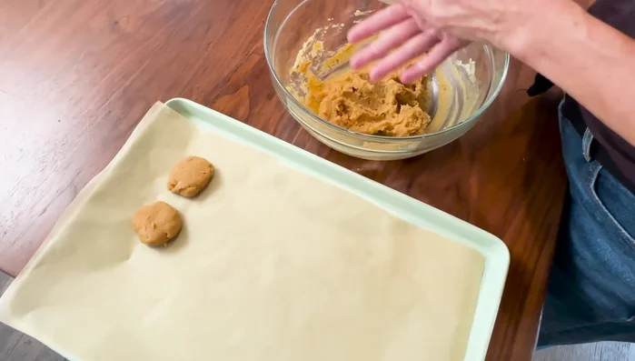 Shape the dough into cookies (size depends on your dog's size).