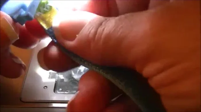 Insert the free end of the collar through the other side of the tri-glide.