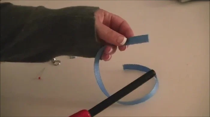 Tack the ends of your ribbon (optional) and seal with a lighter to prevent fraying.