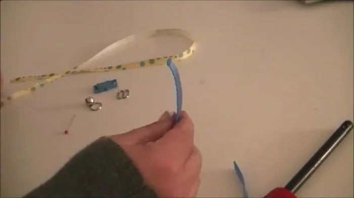 Tack the ends of your ribbon (optional) and seal with a lighter to prevent fraying.