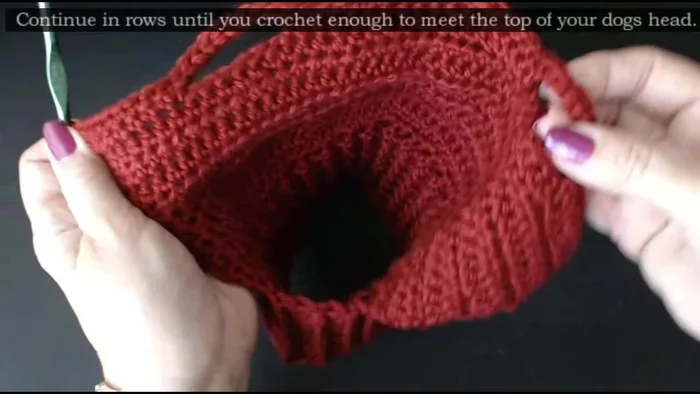 Chain 2, turn, and work single crochets along the edges of the warmer to create a neat finish.