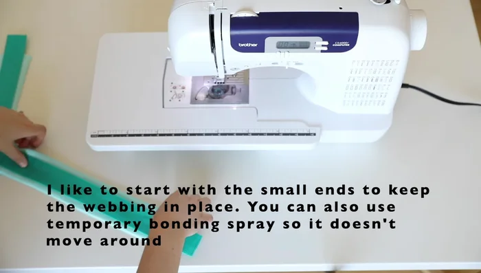 Attach tri-glide to one end of each shoulder strap; reinforce stitches.