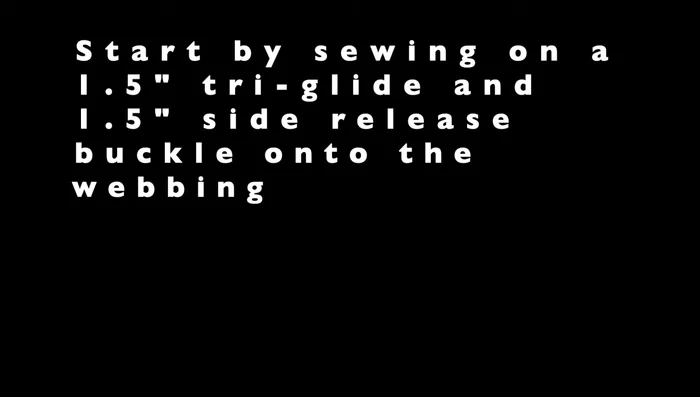 Sew on the plastic buckle for the back strap.