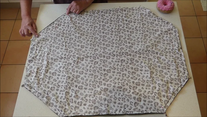 Sew the main fabric: Sew around the edges of the fabric, leaving gaps for stuffing. The gaps should be along each side and a little square in the middle.