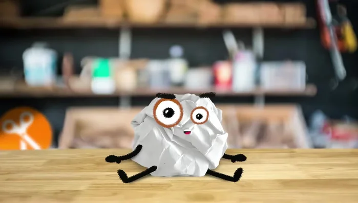 Fold and glue the body into a square pyramid shape.