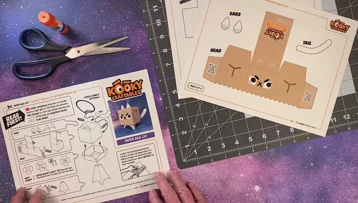 For pieces with holes (like the head insert), fold in half, cut the half-circle, then unfold for the hole.