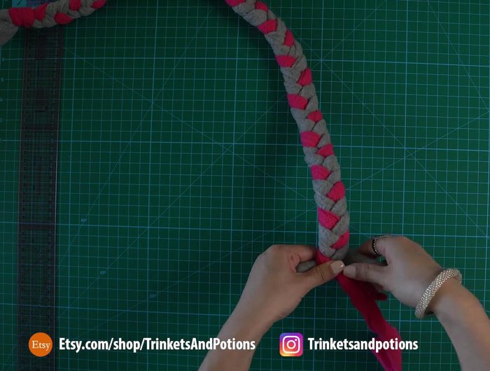 Tie off the braid: Once braided, tie all the ends together with a very tight and secure overhand knot.