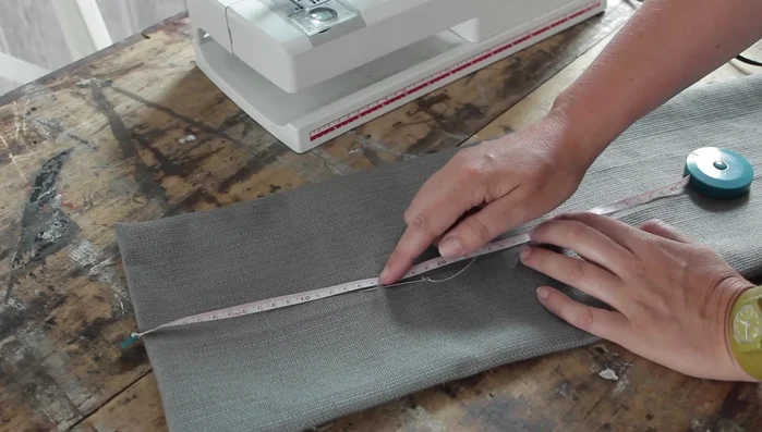 Stuff the side piece, stitch at each mark to secure and shape the sides.