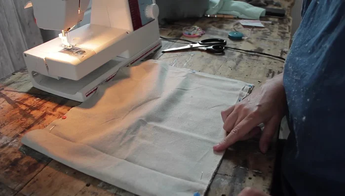 Turn the cushion right side out, stuff, and stitch the gap closed.