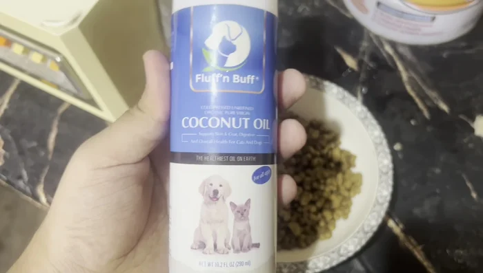 Prepare Biscuit Crumbs: Grind cat biscuits into a fine powder. (The speaker uses Pro Choice biscuits, but any cat-safe brand will work.)