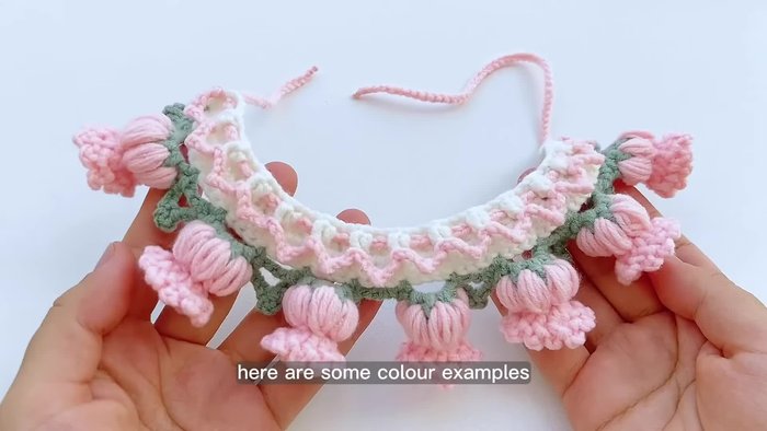 Complete the white base: Repeat row 2 until desired length. Chain two to turn, these chains act as the first double crochet.