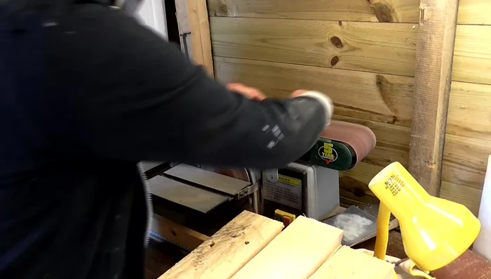 Add a 45° chamfer along both edges of the outside faces using a block plane.