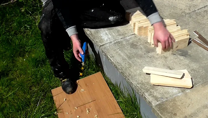 Add a 45° chamfer along both edges of the outside faces using a block plane.
