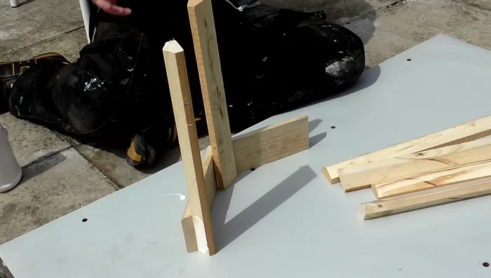 Assemble the hexagon sides using glue and brad nails.