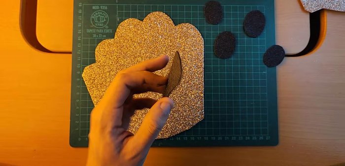 Attach remaining pieces of the gloves.