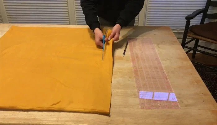 Cut each 60-inch strip in half to have four pairs of 30-inch strips.