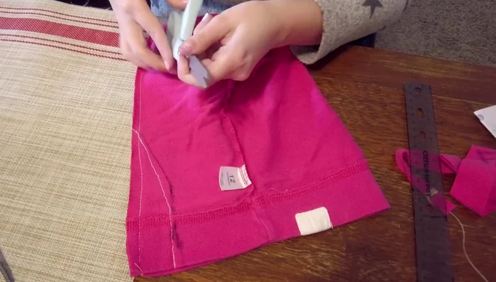 Cut off the excess fabric. Try the shirt on again and make any necessary adjustments.