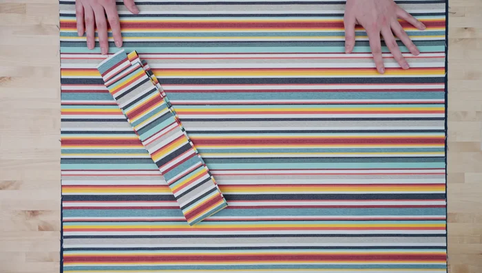 Use flexible curve to connect marks, cut out circle.