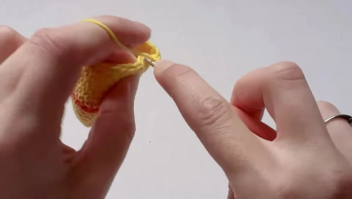 Slip stitch across to close the opening.