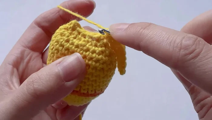 Single crochet in back loops only for the tail's shaping.