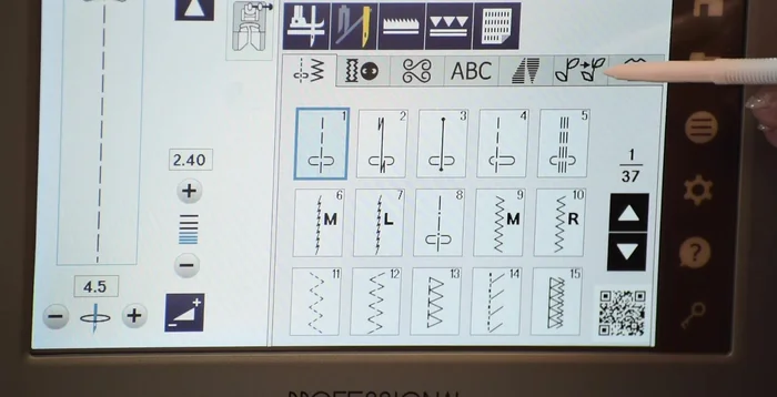 Repeat step 5 to stitch decorative stitches after the name.