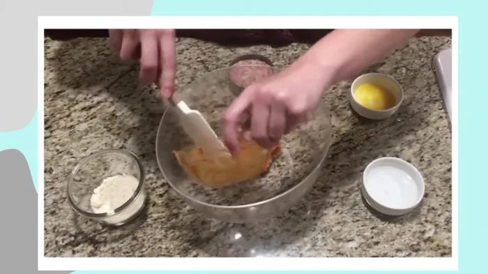 Form and bake cat treats: Roll the dough into small balls, flatten slightly with a fork, and bake at 350°F (175°C) until golden brown.