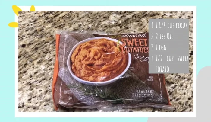 Prepare the sweet potatoes: Microwave or bake sweet potatoes until soft, then mash them.