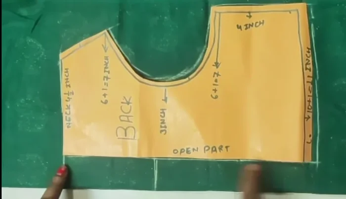 Add 1-inch seam allowance to the back piece.