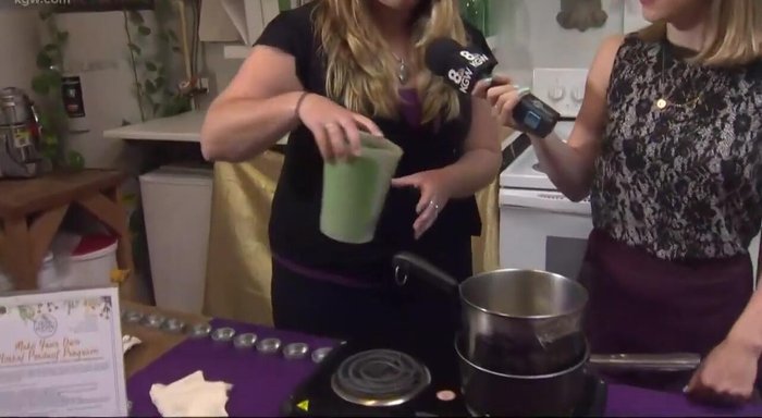 Strain the infused oil using cheesecloth.