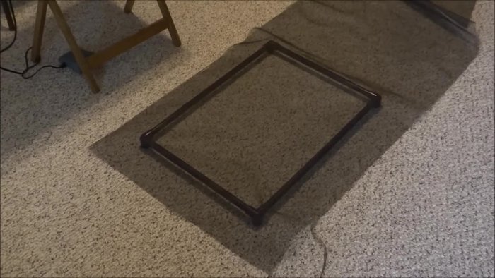 Prepare the mesh fabric: Fold the mesh fabric in half and sew two or three lines of stitching along the folded edge to create a tunnel for the pipe.